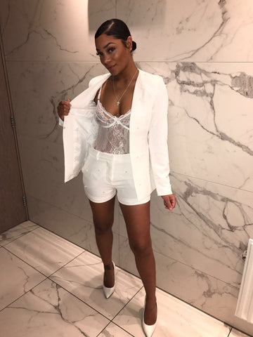 Lorna Shoulder Pads Bodysuit