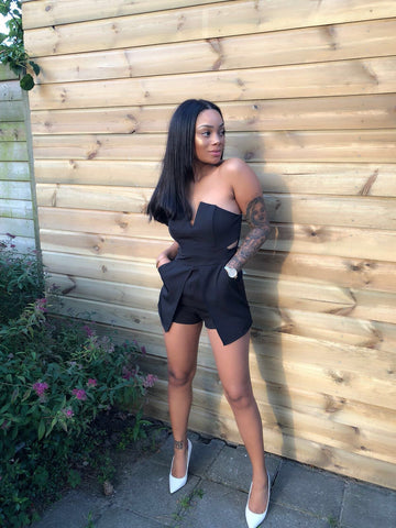 Dark Grey Washed Seamless Playsuit