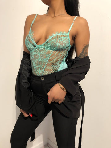 Lorna Shoulder Pads Bodysuit