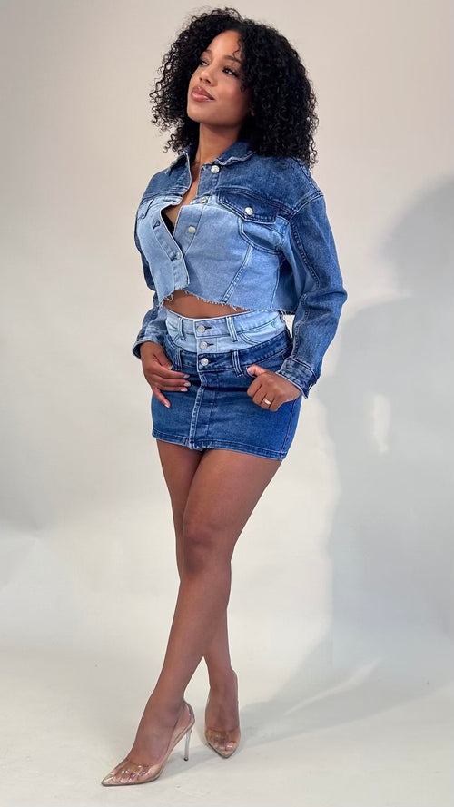 2 Tone Denim Jacket