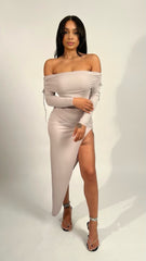 Gaia Slinky Side Ruched Dress
