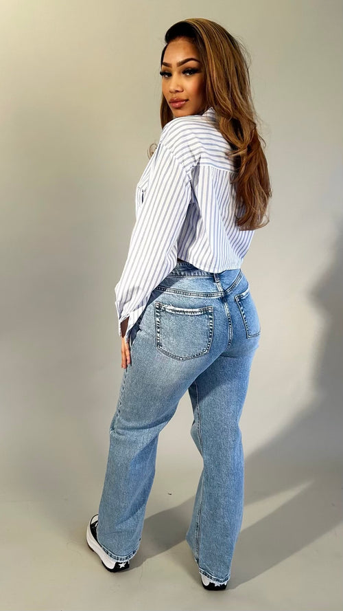 Manilla Light Blue Wide Leg Jeans