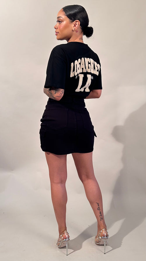 Calla Denim Pocket Cargo Skirt