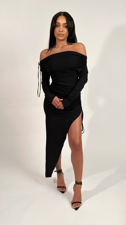 Gaia Slinky Side Ruched Dress