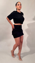 Calla Denim Pocket Cargo Skirt