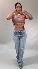 Colorful Knitted Top