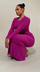 Krisa Twisted Knot Long Dress(Curve)