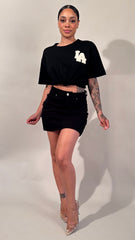 Calla Denim Pocket Cargo Skirt
