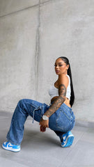 Blue Cargo Pocket Jeans