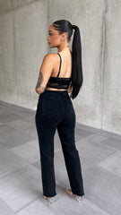 Black Straight Leg Jeans