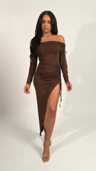 Gaia Slinky Side Ruched Dress
