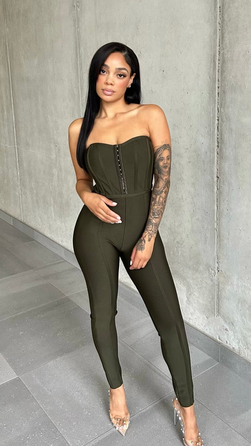 Shape Strapless Bandage Jumpsuit