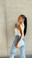 Yade Straight Leg Rhinestone Jeans