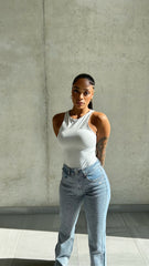 Yade Straight Leg Rhinestone Jeans