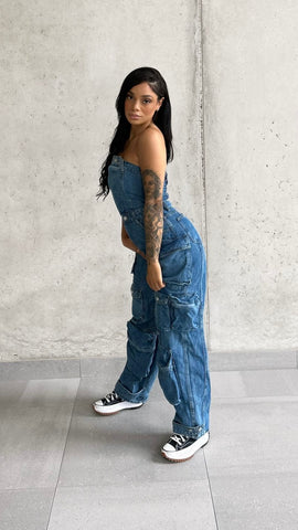 Liyah Khaki Split Slim Jeans