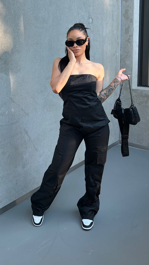 Loose Fit Cargo Jumpsuit