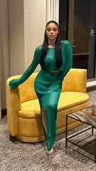 Ombré Crochet Skirt Set