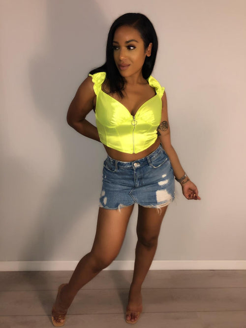 C’mon over satin top