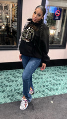 Malika Front Split Straight Leg Jeans