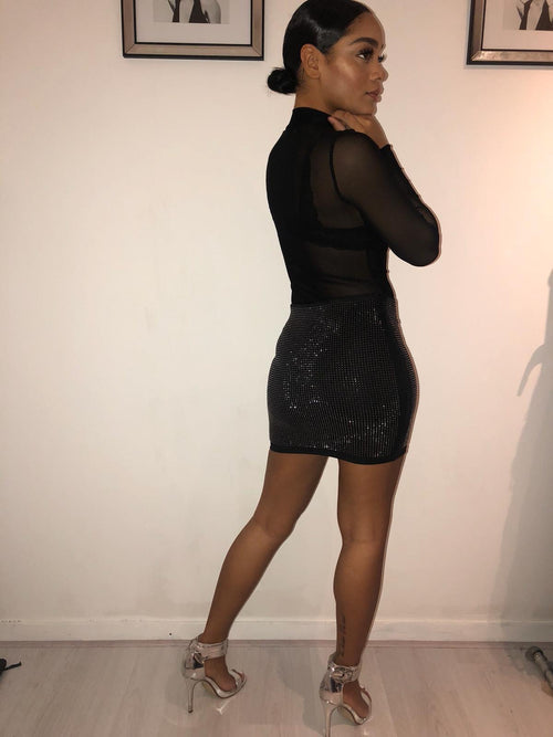 Pushing the sparks all night mini skirt