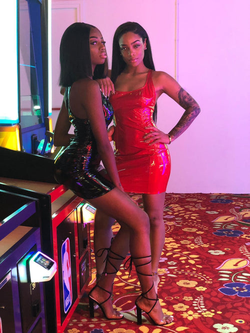 Level up vinyl dress