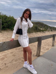 Elemental White Shirt Dress