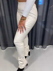 Cocaïne White Croco Split Pants