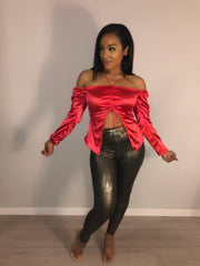 Melrose satin top