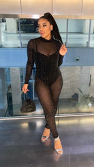 Shinin' On Em Rhinestone Jumpsuit