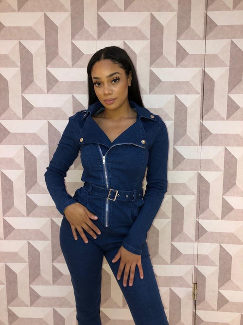 Cardi denim jumpsuit