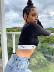 Slinky Long Sleeve Crop Top