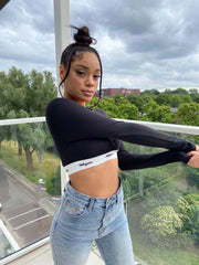 Slinky Long Sleeve Crop Top
