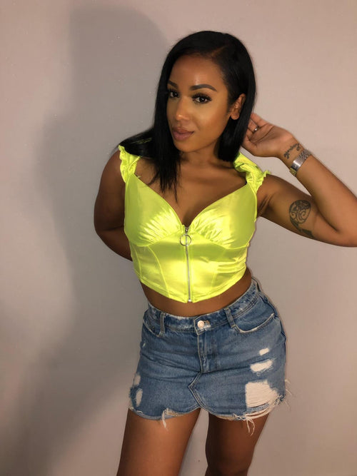 C’mon over satin top