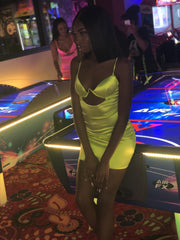 Lets play this game satin dress