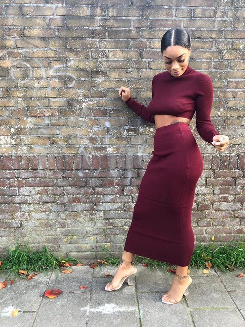 Mandie ribbed 2 piece set