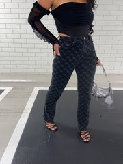 Loavies Black Straight Leg Jeans