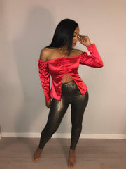Melrose satin top