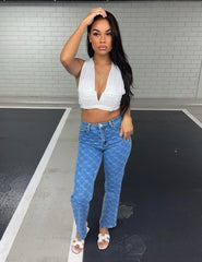Loavies Blue Straight Leg Jeans