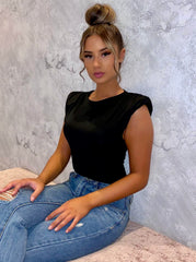 Lorna Shoulder Pads Bodysuit