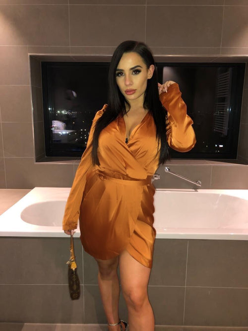 So smooth satin dress