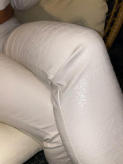 Cocaïne White Croco Split Pants