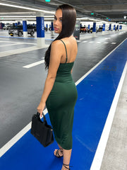 Slinky Green Underbust Dress