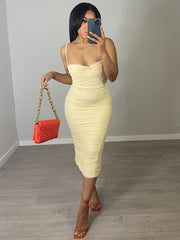 Celine Corset Mesh Dress