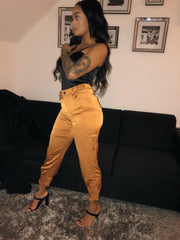 Call your bluff satin combat pants