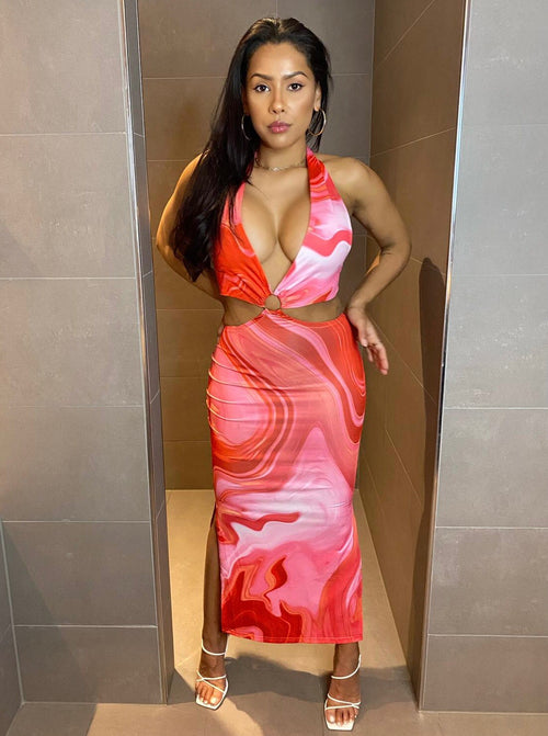 Destination Las Palmas Cut Out Dress