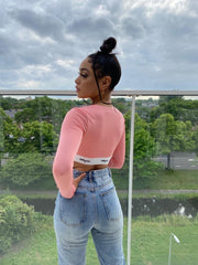 Slinky Long Sleeve Crop Top
