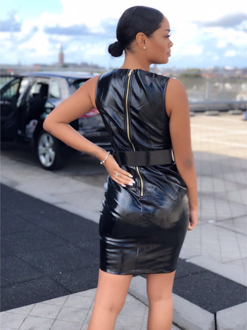 Jane doe vegan leather dress