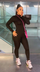 Black Bodice Slinky Jumpsuit