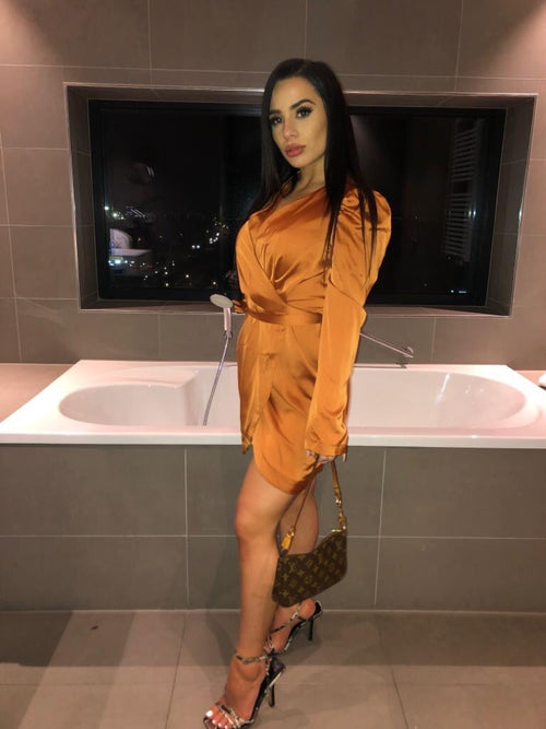 So smooth satin dress