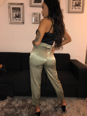 Call your bluff satin combat pants